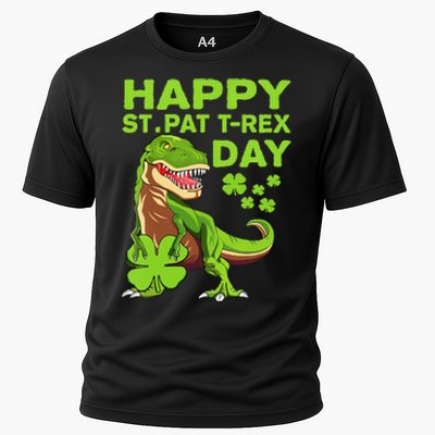 Happy St Pat Trex Day Dino St Patricks Day Cooling Performance Crew T-Shirt