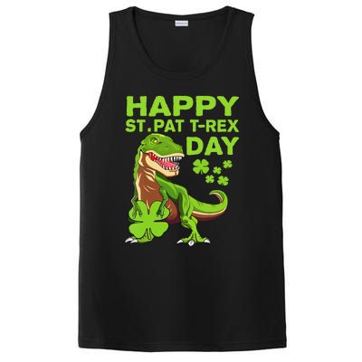 Happy St Pat Trex Day Dino St Patricks Day PosiCharge Competitor Tank