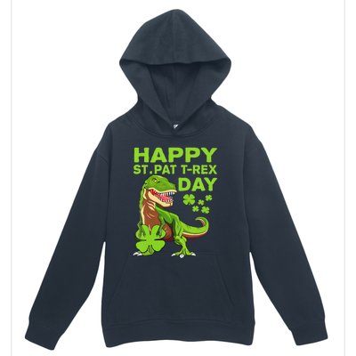 Happy St Pat Trex Day Dino St Patricks Day Urban Pullover Hoodie