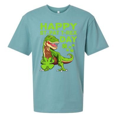 Happy St Pat Trex Day Dino St Patricks Day Sueded Cloud Jersey T-Shirt