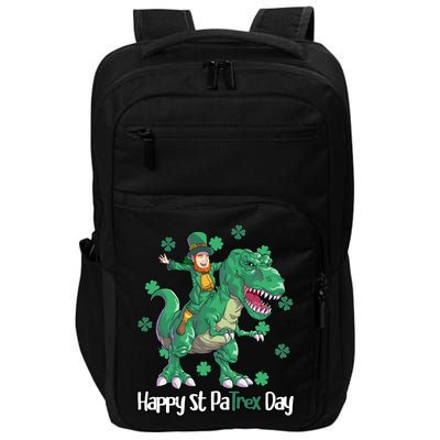 Happy St Patrex Day Leprechaun Impact Tech Backpack