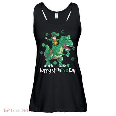 Happy St Patrex Day Leprechaun Ladies Essential Flowy Tank