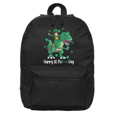 Happy St Patrex Day Leprechaun 16 in Basic Backpack