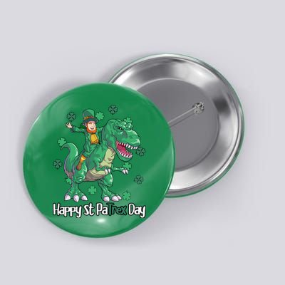 Happy St Patrex Day Leprechaun Button