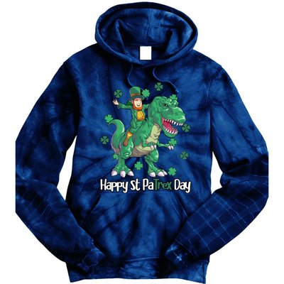 Happy St Patrex Day Leprechaun Tie Dye Hoodie