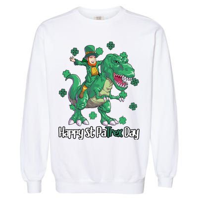 Happy St Patrex Day Leprechaun Garment-Dyed Sweatshirt