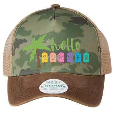 Hello Summer Popsicles Tropical Legacy Tie Dye Trucker Hat