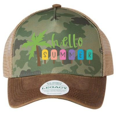 Hello Summer Popsicles Tropical Legacy Tie Dye Trucker Hat