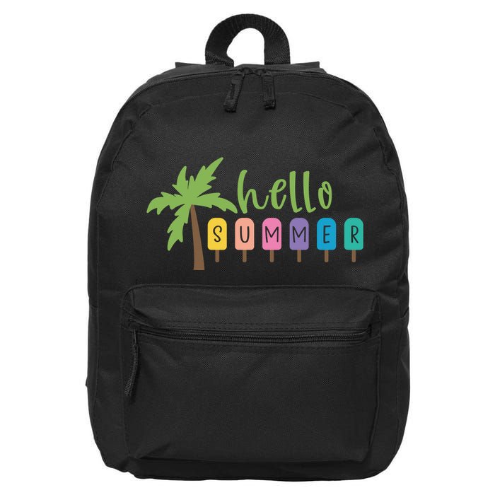 Hello Summer Popsicles Tropical 16 in Basic Backpack
