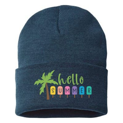 Hello Summer Popsicles Tropical Sustainable Knit Beanie