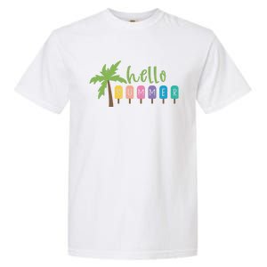 Hello Summer Popsicles Tropical Garment-Dyed Heavyweight T-Shirt