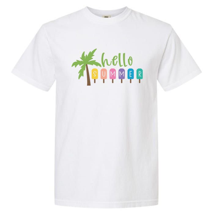 Hello Summer Popsicles Tropical Garment-Dyed Heavyweight T-Shirt