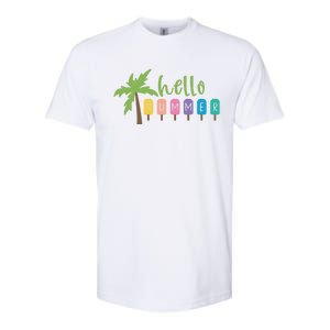 Hello Summer Popsicles Tropical Softstyle CVC T-Shirt