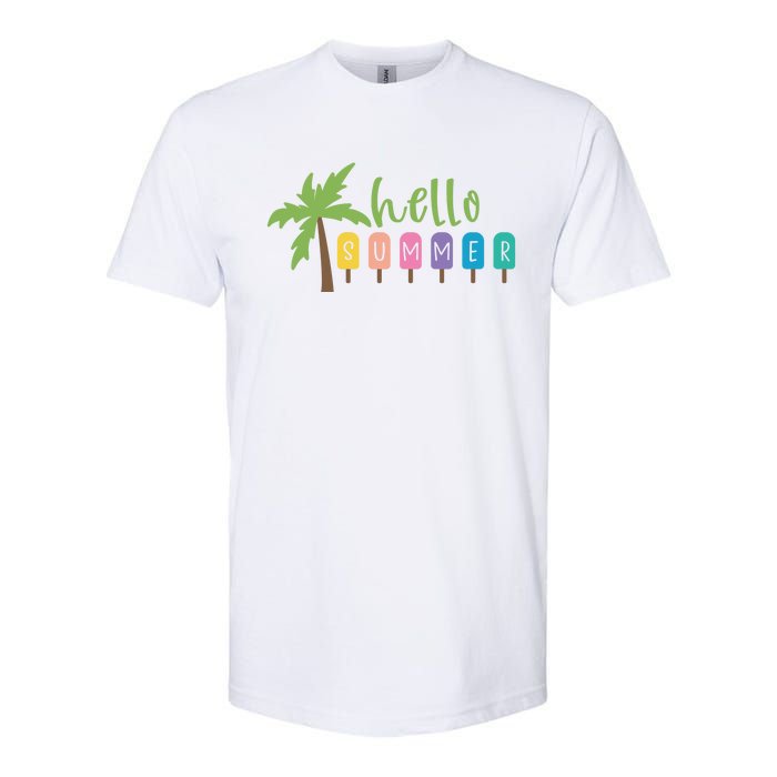 Hello Summer Popsicles Tropical Softstyle CVC T-Shirt