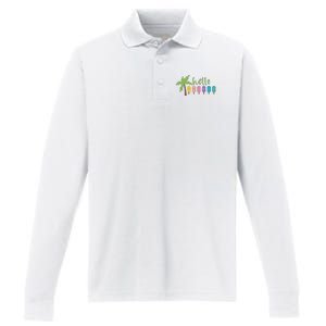 Hello Summer Popsicles Tropical Performance Long Sleeve Polo