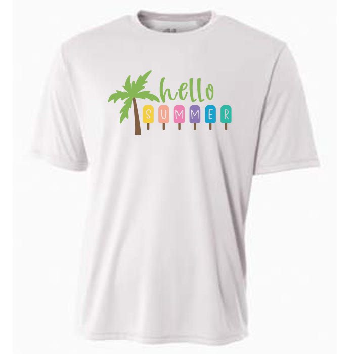 Hello Summer Popsicles Tropical Cooling Performance Crew T-Shirt