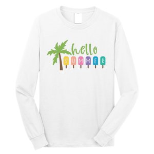 Hello Summer Popsicles Tropical Long Sleeve Shirt