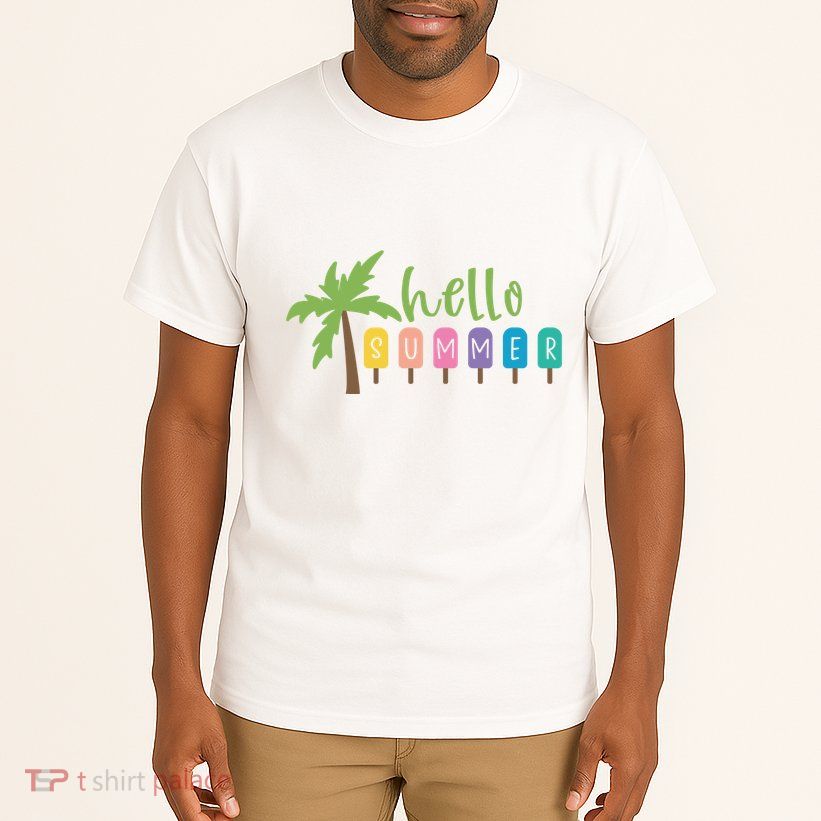 Hello Summer Popsicles Tropical Tall T-Shirt
