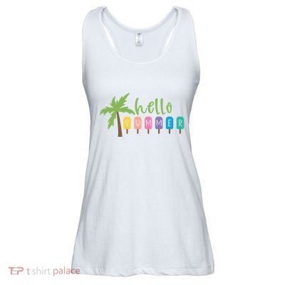 Hello Summer Popsicles Tropical Ladies Essential Flowy Tank