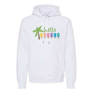 Hello Summer Popsicles Tropical Premium Hoodie