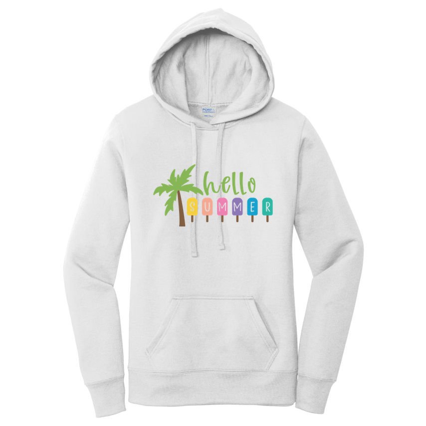 Hello Summer Popsicles Tropical Women's Pullover Hoodie