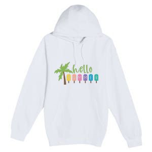 Hello Summer Popsicles Tropical Premium Pullover Hoodie