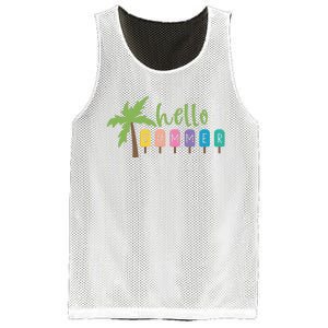 Hello Summer Popsicles Tropical Mesh Reversible Basketball Jersey Tank