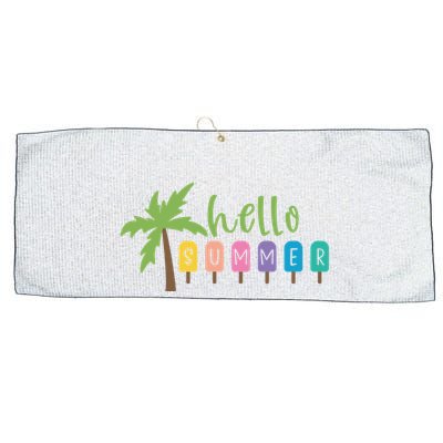 Hello Summer Popsicles Tropical Large Microfiber Waffle Golf Towel