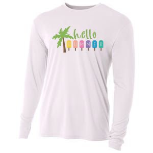 Hello Summer Popsicles Tropical Cooling Performance Long Sleeve Crew