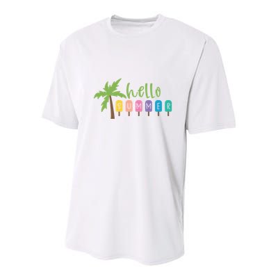 Hello Summer Popsicles Tropical Youth Performance Sprint T-Shirt