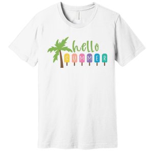 Hello Summer Popsicles Tropical Premium T-Shirt