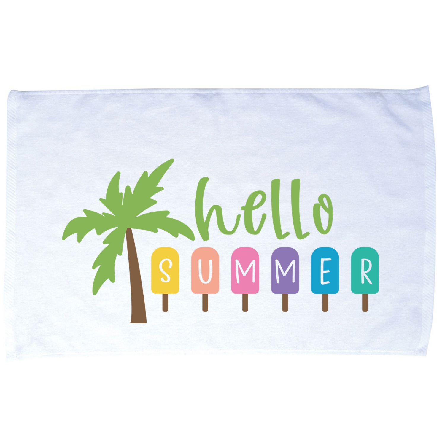 Hello Summer Popsicles Tropical Microfiber Hand Towel