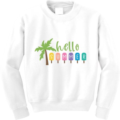 Hello Summer Popsicles Tropical Kids Sweatshirt