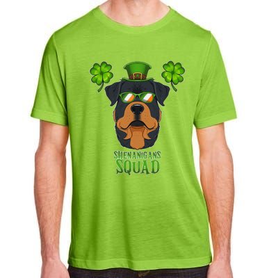 happy St. Patricks Day Rottweiler Shenanigans apparel Adult ChromaSoft Performance T-Shirt