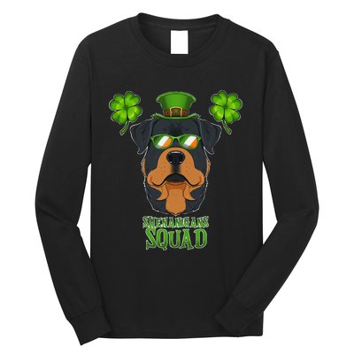 happy St. Patricks Day Rottweiler Shenanigans apparel Long Sleeve Shirt