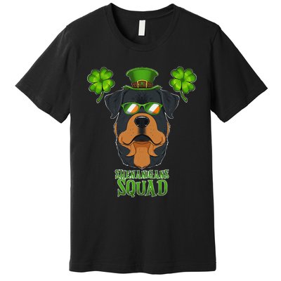 happy St. Patricks Day Rottweiler Shenanigans apparel Premium T-Shirt