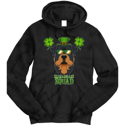 happy St. Patricks Day Rottweiler Shenanigans apparel Tie Dye Hoodie