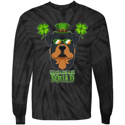 happy St. Patricks Day Rottweiler Shenanigans apparel Tie-Dye Long Sleeve Shirt