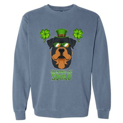 happy St. Patricks Day Rottweiler Shenanigans apparel Garment-Dyed Sweatshirt