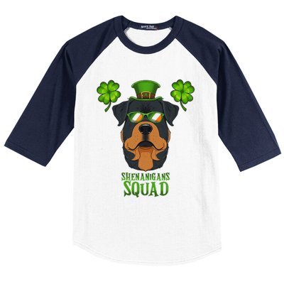 happy St. Patricks Day Rottweiler Shenanigans apparel Baseball Sleeve Shirt