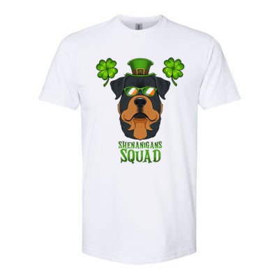 happy St. Patricks Day Rottweiler Shenanigans apparel Softstyle® CVC T-Shirt