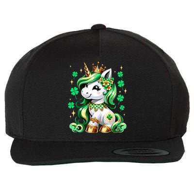 Happy St Patrick Day Irish Unicorn Lepricorn Wool Snapback Cap