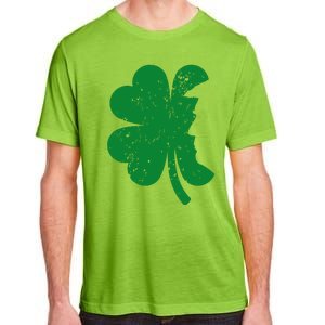 Happy St Patricks Day Clover Leaf Trump Distressed Adult ChromaSoft Performance T-Shirt