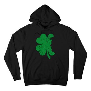 Happy St Patricks Day Clover Leaf Trump Distressed Hoodie