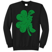 Happy St Patricks Day Clover Leaf Trump Distressed Sweatshirt