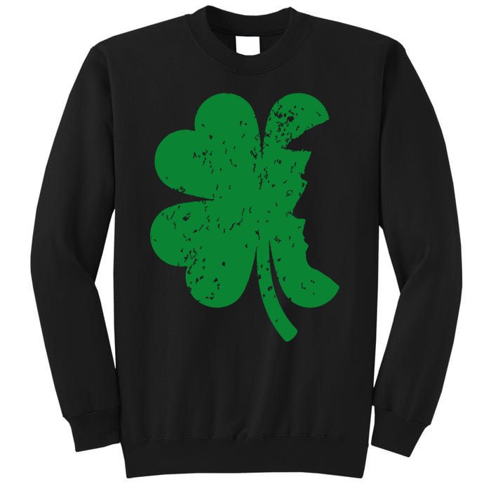 Happy St Patricks Day Clover Leaf Trump Distressed Sweatshirt