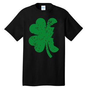 Happy St Patricks Day Clover Leaf Trump Distressed Tall T-Shirt