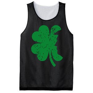 Happy St Patricks Day Clover Leaf Trump Distressed Mesh Reversible Basketball Jersey Tank