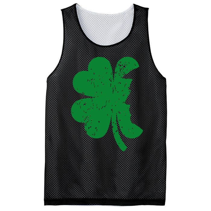 Happy St Patricks Day Clover Leaf Trump Distressed Mesh Reversible Basketball Jersey Tank