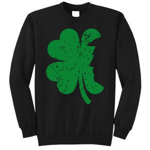 Happy St Patricks Day Clover Leaf Trump Distressed Tall Sweatshirt